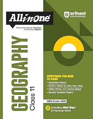 CBSE All in One Geography Class 11 Exam 2025-26 | NCERT & Other Important Questions, Sample Question Papers | Including Mind Maps & Practical Work