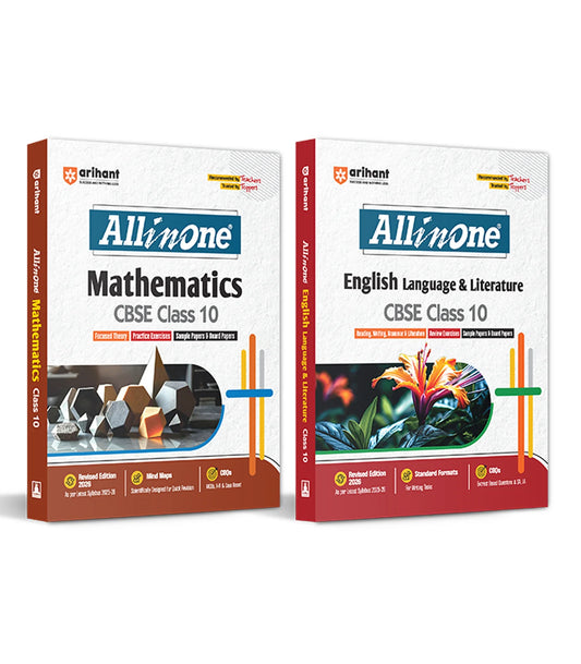 Combo of CBSE All in One Class 10th Exam 2025-26 | Mathematics & English Language