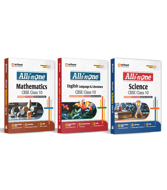 Combo of CBSE All in One Class 10th Exam 2025-26 | Mathematics, English Language & Science
