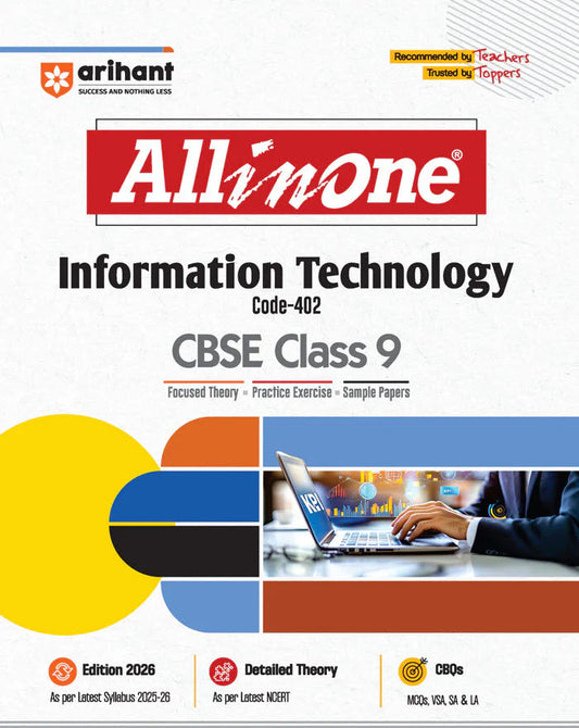 CBSE All in One Information Technology Class 9 Exam 2025-26 | Practice Exercise, Sample Papers, CBQs, MCQs, SA & LA | Edition 2026