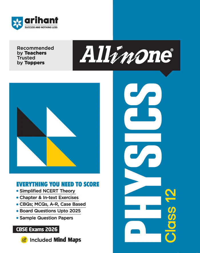 CBSE All in One Physics Class 12 Exam 2025-26 | Case Based, Board Question Upto 2025, Sample Question Papers | Including Mind Maps