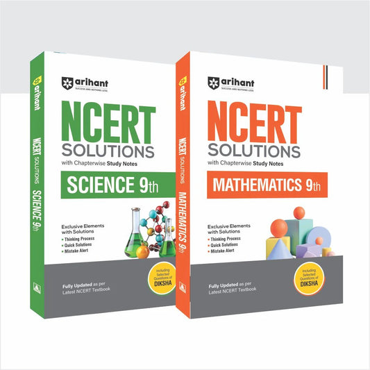 Combo of NCERT Solutions Mathematics & Science Class 9th | English Medium