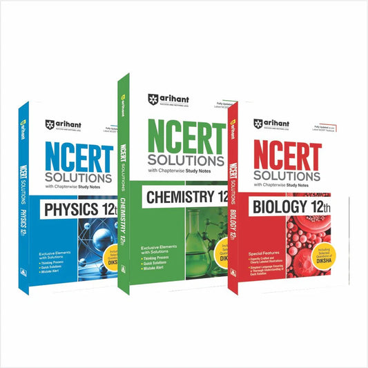 Combo of NCERT Solutions Physics, Chemistry & Biology Class 12th | English Medium