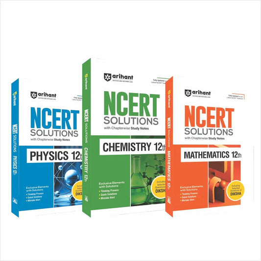 Combo of NCERT Solutions Physics, Chemistry & Mathmatics Class 12th | English Medium