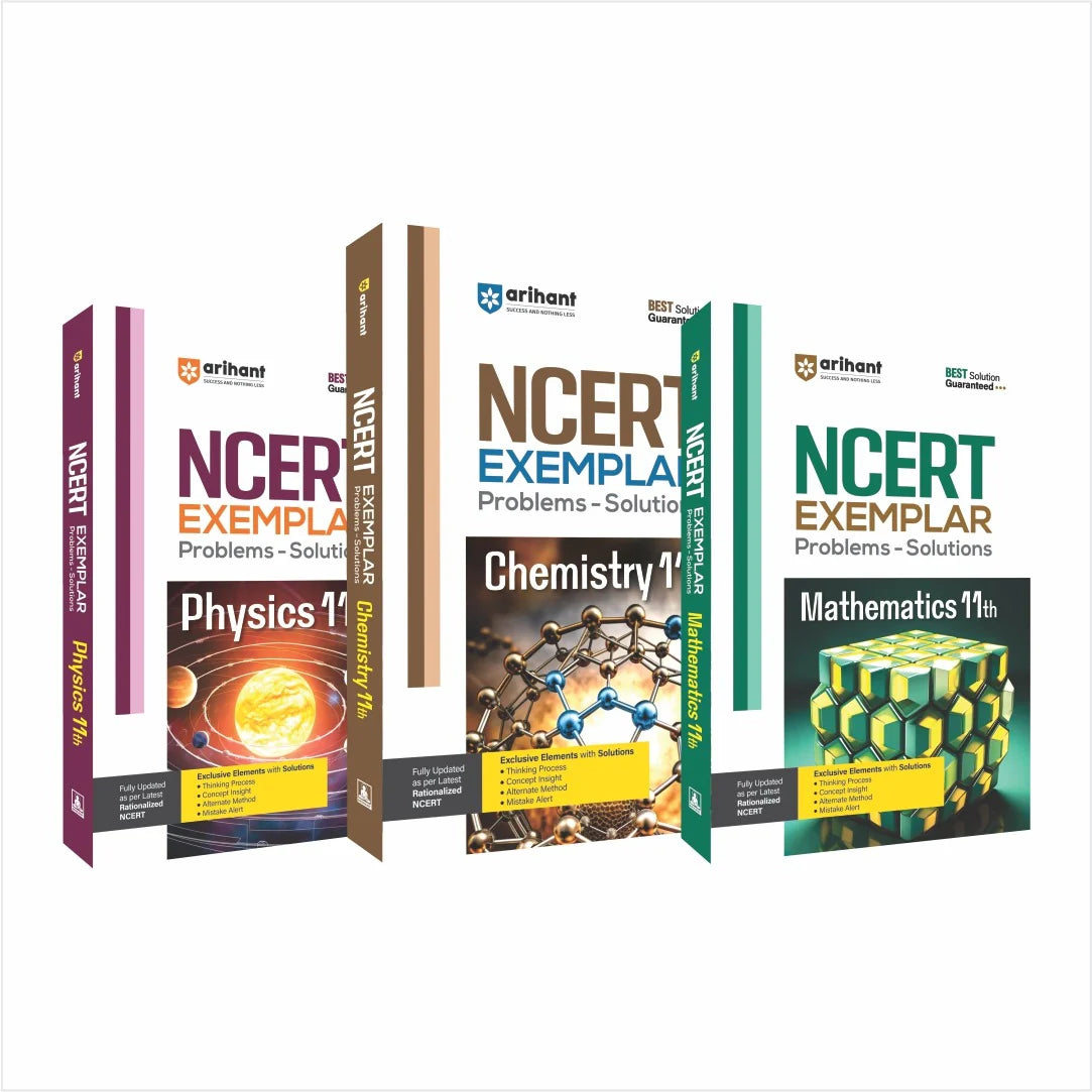 Combo of NCERT Exemplar Physics, Chemistry & Mathematics Class 11th | English Medium