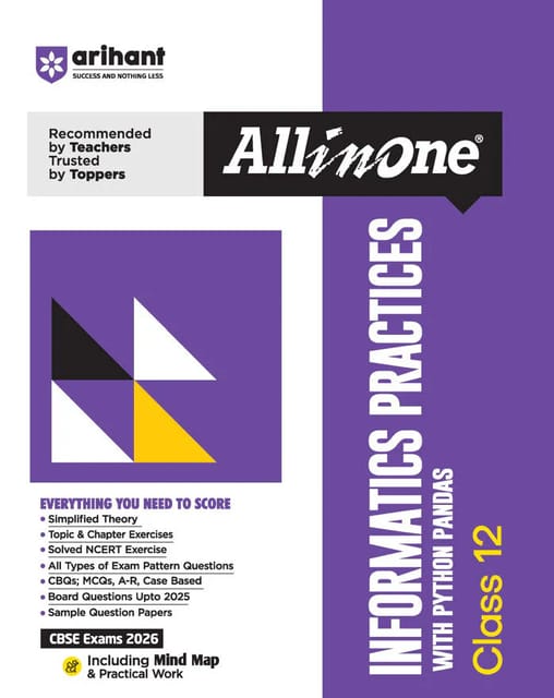 Class 12 Informatics Practices with Python Pandas All in One | Arihant | Latest Edition