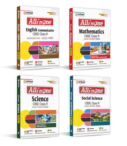 Combos of CBSE All in One Class 9 Exam 2026 | English Communicative, Mathematics, Science and Social Science