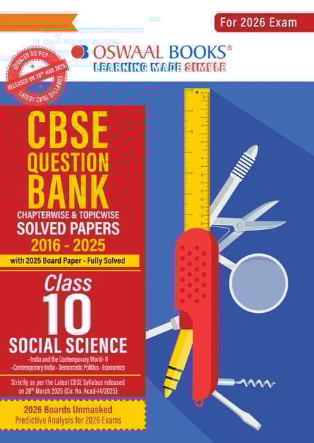 Class 10 Social Science Question Bank | Oswaal | Latest Edition