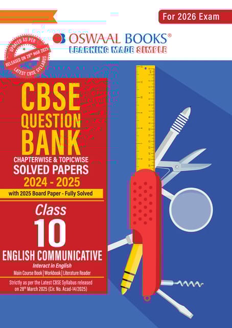 Class 10 English Communicative Question Bank | Oswaal | Latest Edition