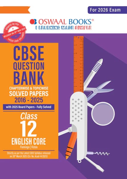 Class 12 English Core Question Bank | Oswaal | Latest Edition