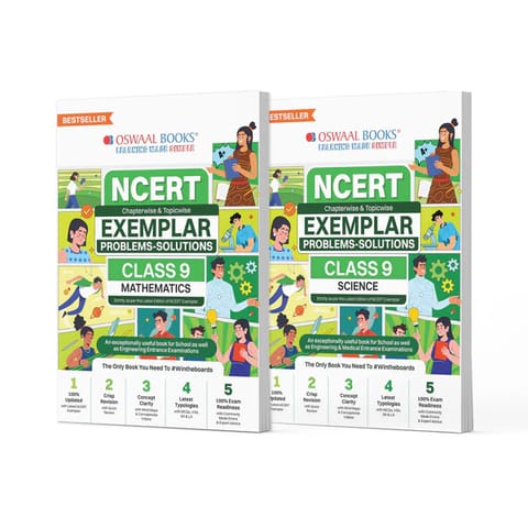 NCERT Exemplar (Problems Solutions) Class 9 Mathematics and Science (Set of 2 Books) For Latest Exam