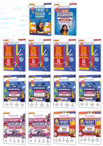 Oswaal CBSE Mega Study Pack 10 Years Solved Paper, Competency Focused Questions, Chapterwise and Topic wise QBs, CBSE Workbook, Exemplar and Textbook Solutions For Class 10 (For 2026 Exam)