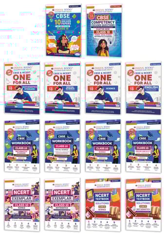 Oswaal CBSE Mega Study Pack 10 Years Solved Paper, Competency Focused Questions, CBSE and NCERT One For All, CBSE Workbook, Exemplar and Textbook Solutions For Class 10 (For 2026 Exam)