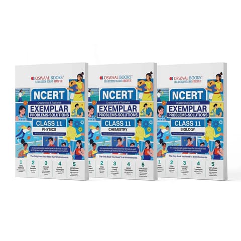 NCERT Exemplar (Problems Solutions) Class 11 Physics, Chemistry and Biology (Set of 3 Books) For Upcoming Exam