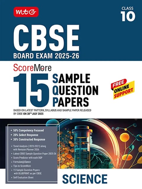 MTG CBSE ScoreMore 15 Sample Question Papers Science Class 10 | Latest Edition