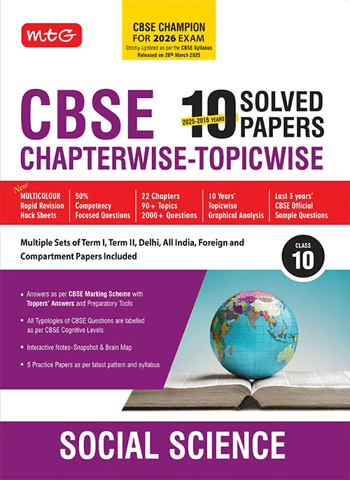 MTG Class 10 Social Science CBSE 10 Years Sample Question Papers | Latest Edition