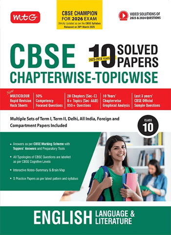 MTG Class 10 English Language and Literature CBSE 10 Years Sample Question Papers | Latest Edition