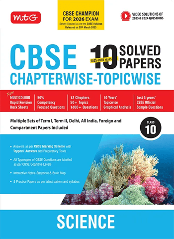 MTG CBSE 10 Years Sample Question Papers Science Class 10 | Latest Edition