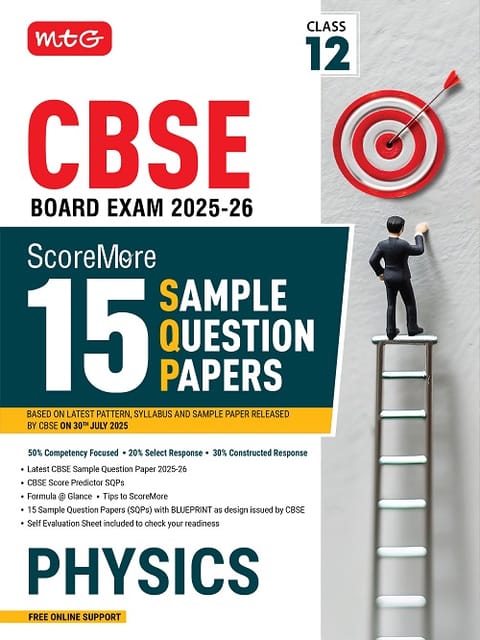 MTG CBSE ScoreMore 15 Sample Question Papers Physics Class 12 | Latest Edition