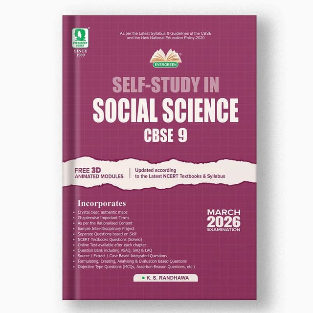 Self Study Social Science Class 9 | Evergreen | Latest Edition