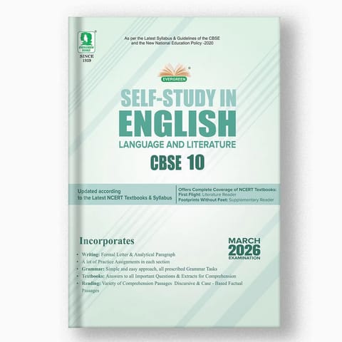 Self Study English Language and Literature Class 10 | Evergreen | Latest Edition