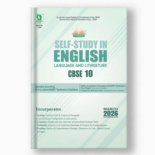 Self Study English Language and Literature Class 10 | Evergreen | Latest Edition