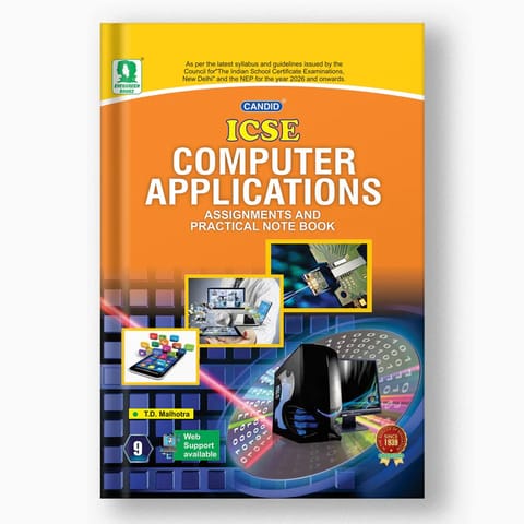 Candid ICSE Computer Applications Practical Notebook 9