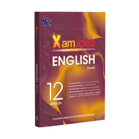 Xam Idea Class 12 English (Core) | CBSE 2026 Edition | Mind Maps, Solved Papers and Digital Learning Tools