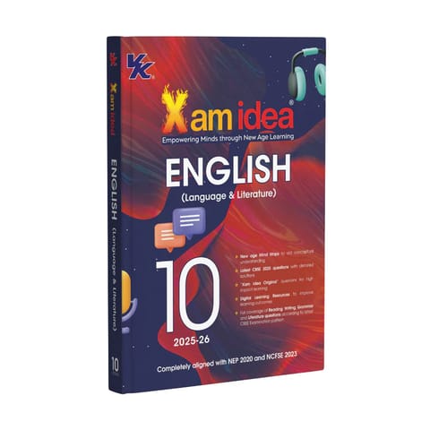 Xam idea Class 10 English (Language and Literature) | Mind Maps and Digital Learning | NEP 2020 and NCFSE 2023 Aligned | Full Coverage of Reading, Writing, Grammer and Literature Qs