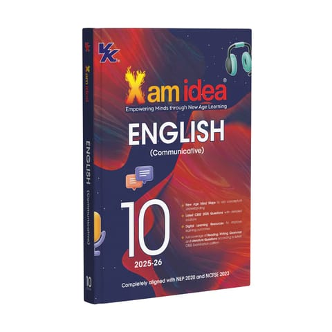 Xam idea English (Communicative) Class 10 | NEP 2020 and NCFSE 2023 Aligned | Mind Maps and Digital Learning | Full Coverage of Reading, Writing, Grammer and Literature Qs
