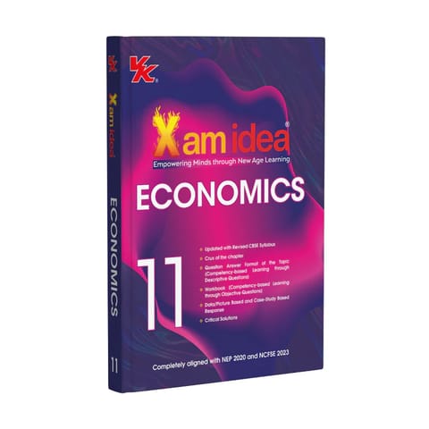 Xam idea Class 11 Economics (2026) | Latest CBSE Syllabus | Chapter Summary | Objective Workbook | Case Study and Data-Based Qs | Step by Step Solutions | Critical solutions