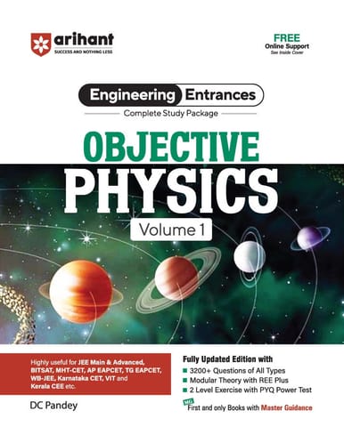 Complete Study Package Objective Physics volume 1 for JEE and All Engineering Entrances | 3200+ Questions of All Types | By DC Pandey