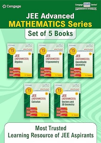 Cengage Mathematics Combo for JEE Advanced Algebra + Calculus + Coordinate Geometry + Trigonometry + Vectors and 3D Geometry Set of 5 Books with Free Online Assessments and Digital Content