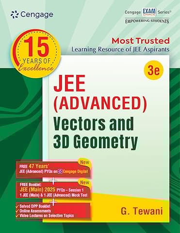 Cengage JEE Advanced Vectors and 3D Geometry with Free Online Assessments and Digital Content