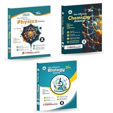 Dinesh New Millennium Science Combo Set - Physics, Chemistry and Biology Class 10 (Set of 3 Books) | Latest Edition