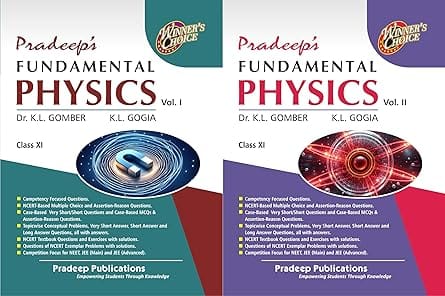 Pradeep's Fundamental Physics for Class 11 (Volume 1 and 2) | Latest Edition