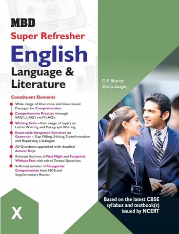 MBD SUPER REFRESHER ENGLISH LANGUAGE AND LITERATURE CLASS 10 CBSE