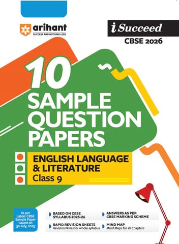 Arihant Sample paper I Succeed CBSE English Language and Literature Class 9 | Latest Edition