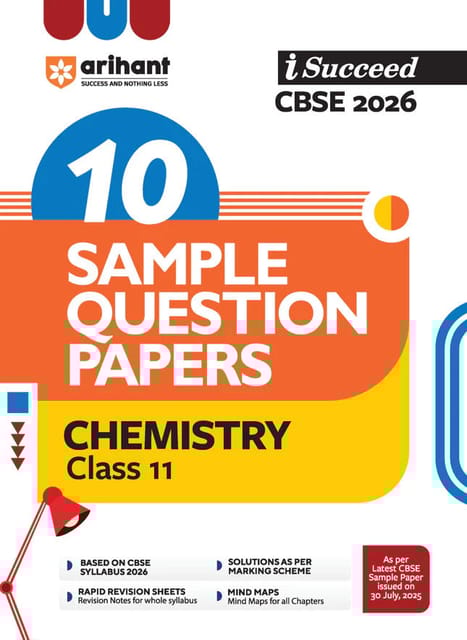 Class 11 Chemistry I Succeed Sample Paper CBSE | Arihant | Latest Edition