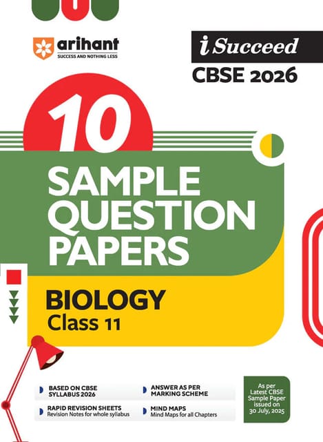 Arihant Sample paper I Succeed CBSE Biology Class 11 | Latest Edition