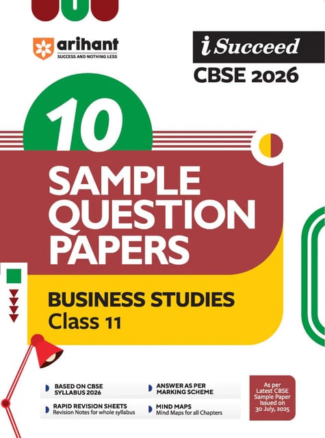 Arihant Sample paper I Succeed CBSE Business Studies Class 11 | Latest Edition