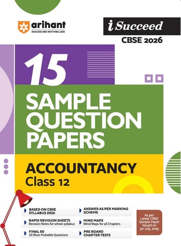 Arihant Sample paper I Succeed CBSE Accountancy Class 12 | Latest Edition