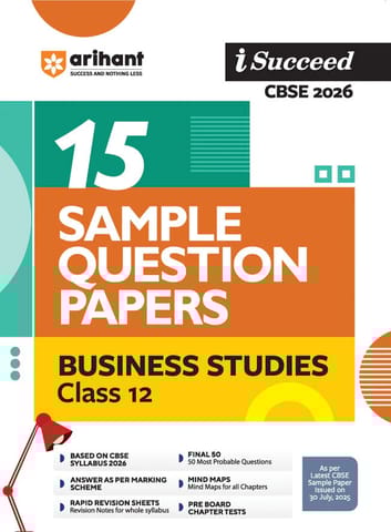 Arihant Sample paper I Succeed CBSE Business Studies Class 12 | Latest Edition