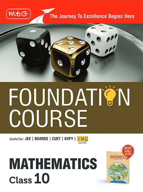 MTG Foundation Course Mathematics Book For IIT JEE, IMO Olympiad, CUET, KVPY Class 10 | Latest Edition