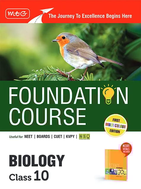 MTG Foundation Course Biology Book For NEET, NSO Olympiad, CUET, KVPY Class 10 | Latest Edition