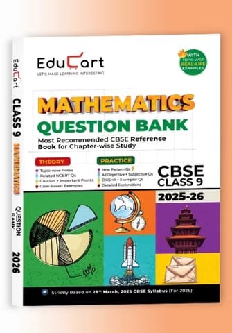 Educart CBSE Mthematics Question Bank  Class 9 | Latest Edition