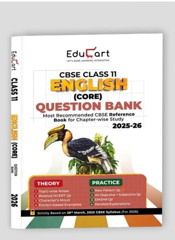 Educart CBSE English Core Question Bank Class 11 | Latest Edition
