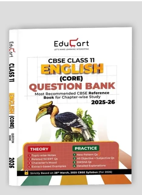 Educart CBSE English Core Question Bank Class 11 | Latest Edition