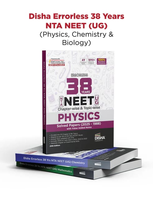 Disha Errorless 38 Years NTA NEET (UG) Physics, Chemistry and Biology | Latest Edition