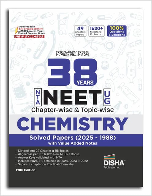 Disha Errorless 38 Years NTA NEET (UG) Chemistry | Latest Edition